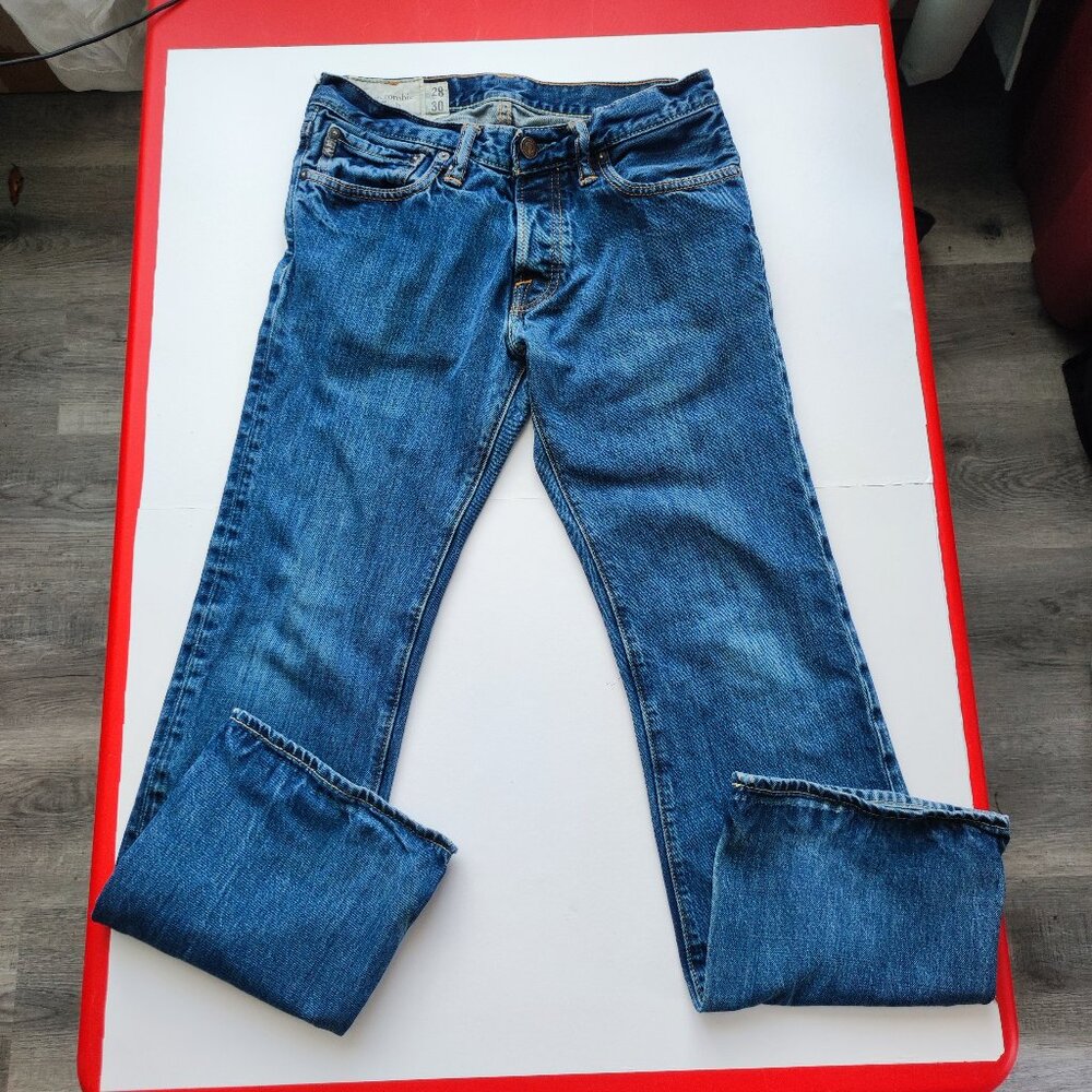 Abercrombie & Fitch jeans Baxter men's size 28X30 denim blue low rise slim boot